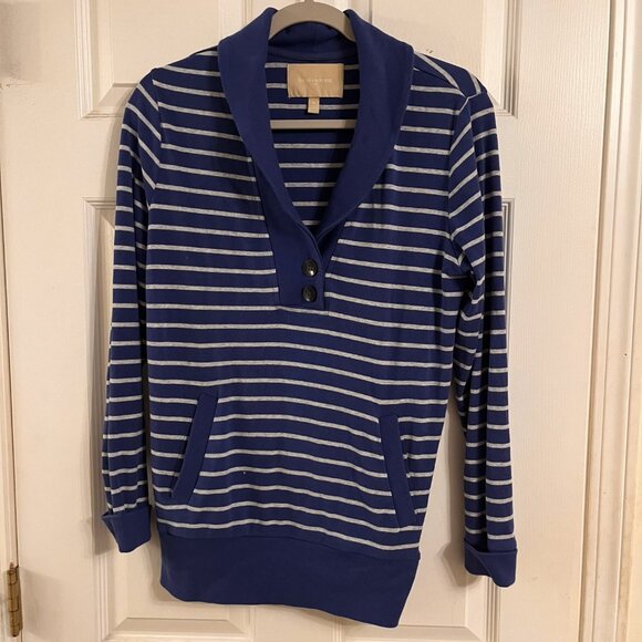 Banana Republic Sweaters - Banana Republic Blue Striped Sweater | Size M | EUC